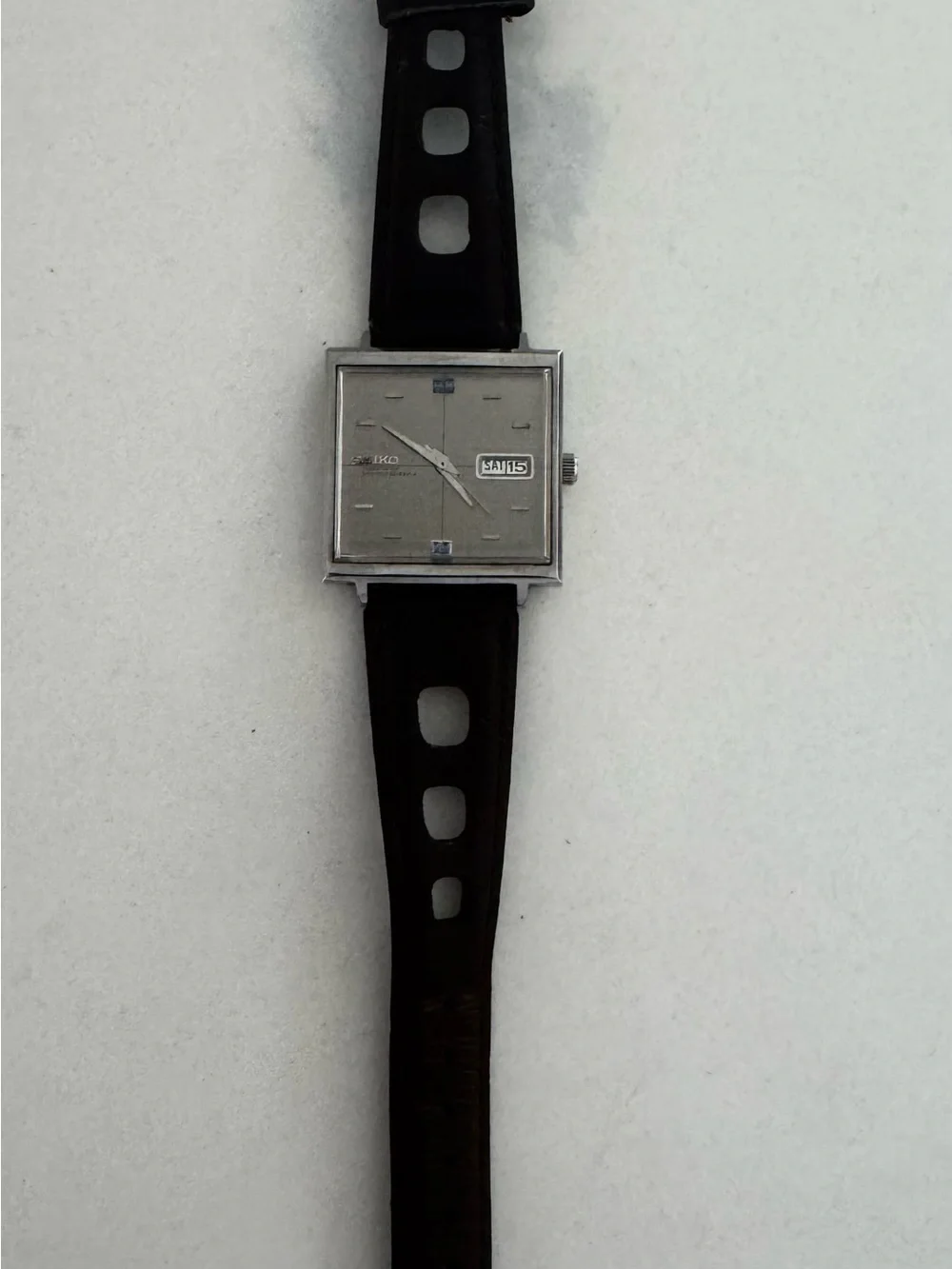Vintage SEIKO TV 8306 - 5000 Automatic Wristwatch white Dial -RUN Rare 1960s